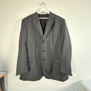 Natazzi Mens Grey Single-Breasted Blazer Jacket Size 50R Wool Cashmere Italy